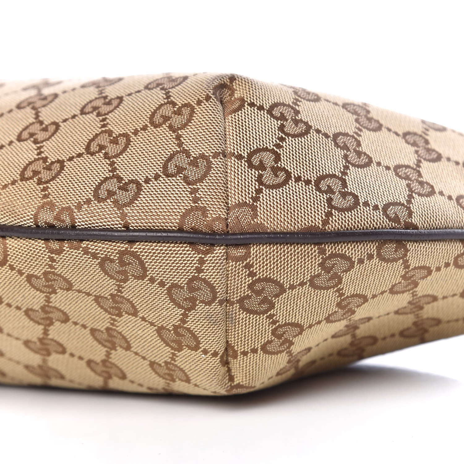 Gucci Monogram Web Medium Half Moon Hobo Dark Brown 9 of 11