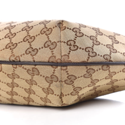 Gucci Monogram Web Medium Half Moon Hobo Dark Brown 9 of 11