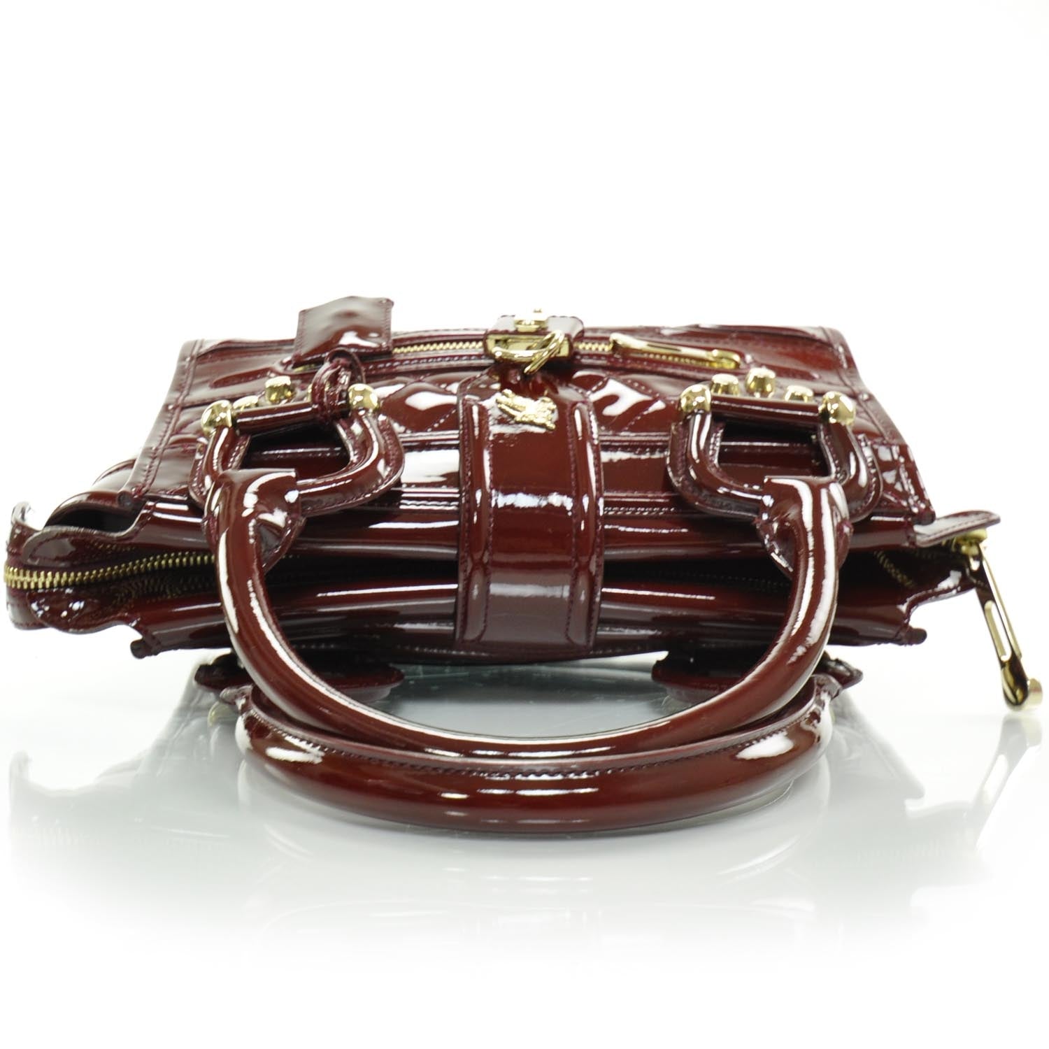 Burberry Patent Quilted Mini Manor Bag 5 of 9