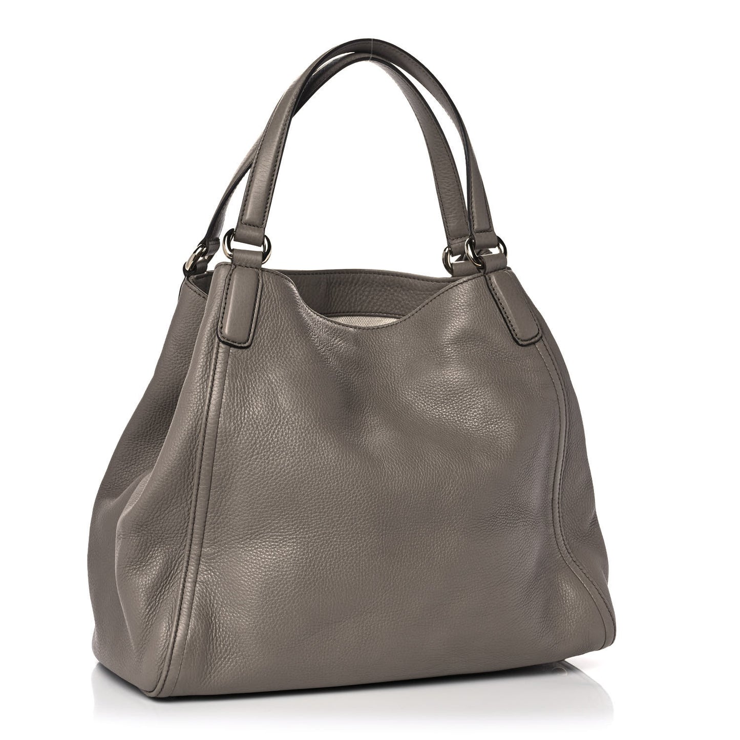 Pebbled Calfskin Medium Soho Shoulder Bag New Fango