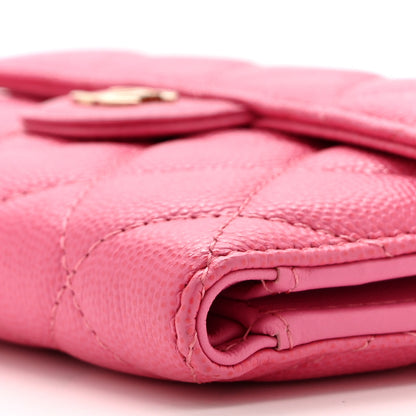 Chanel Caviar Quilted Medium Flap Wallet Pink 12 of 12