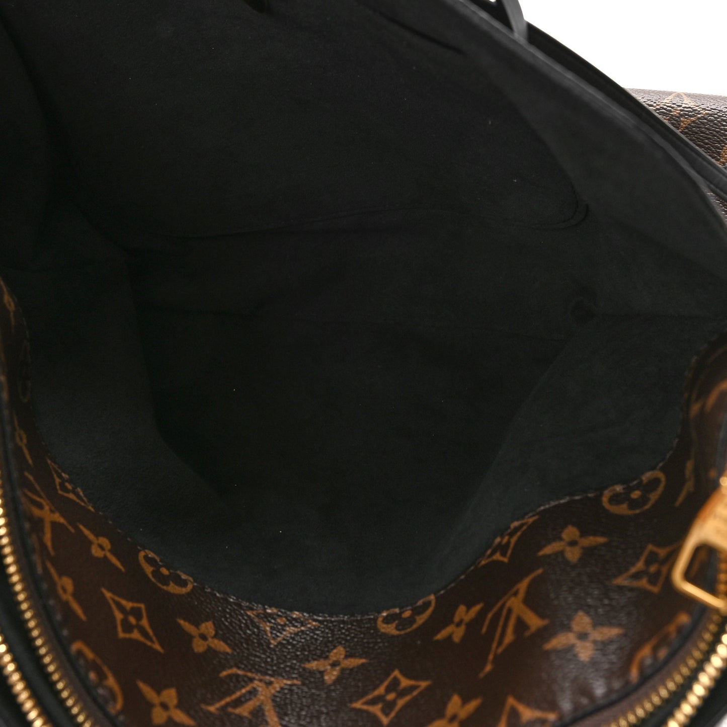 Monogram Flower Zipped Tote MM Black