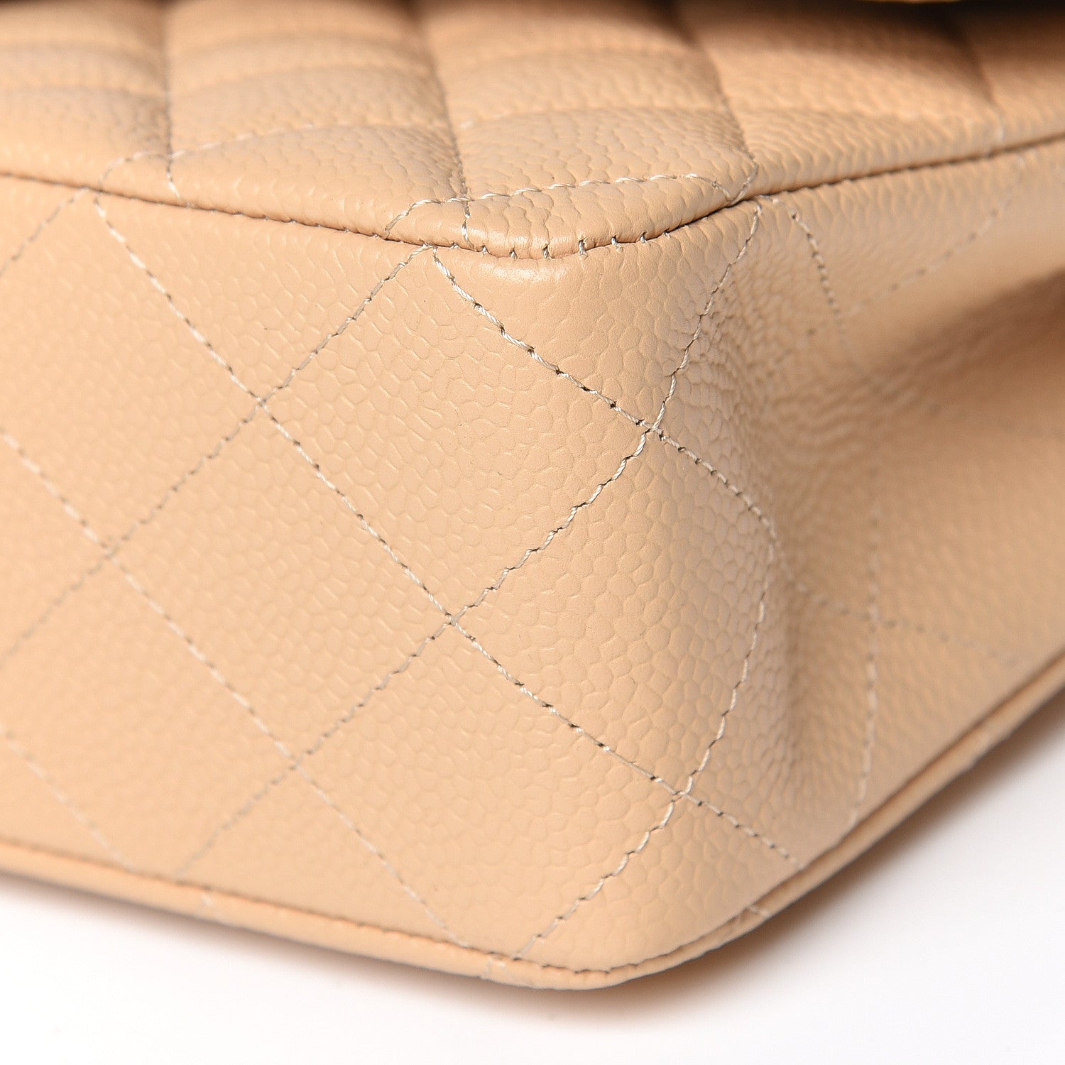 Chanel Caviar Quilted Medium Double Flap Beige Clair 6 of 10