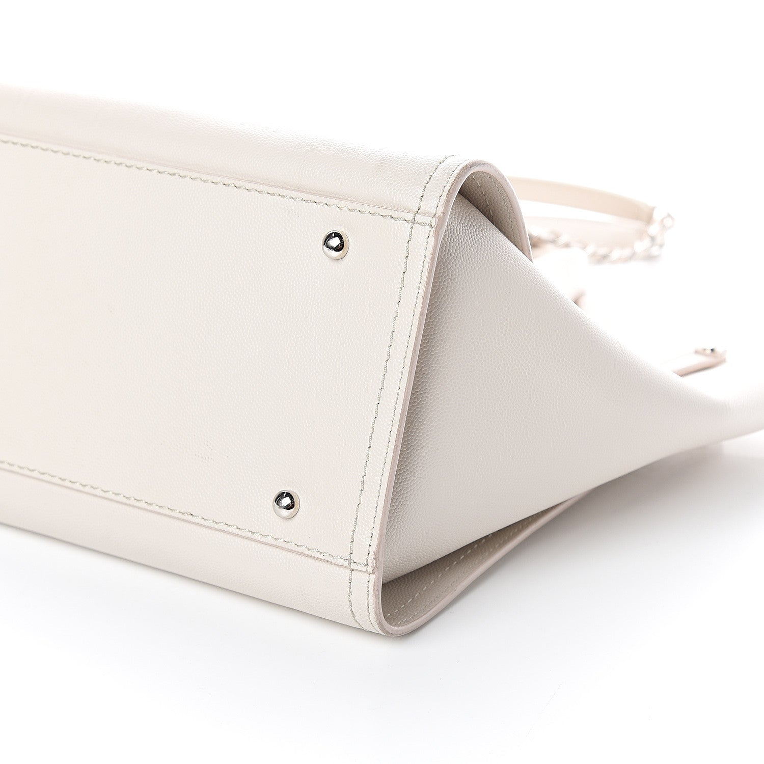 Chanel Caviar Small Studded Deauville Tote Ivory 9 of 9