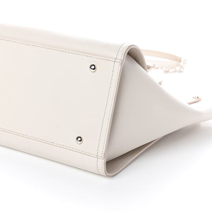 Chanel Caviar Small Studded Deauville Tote Ivory 9 of 9