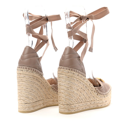 Gucci Nappa Matelasse GG Marmont Ankle Wrap Platform 35/120mm Espadrille Wedges 36 Porcelain Rose 4 of 10