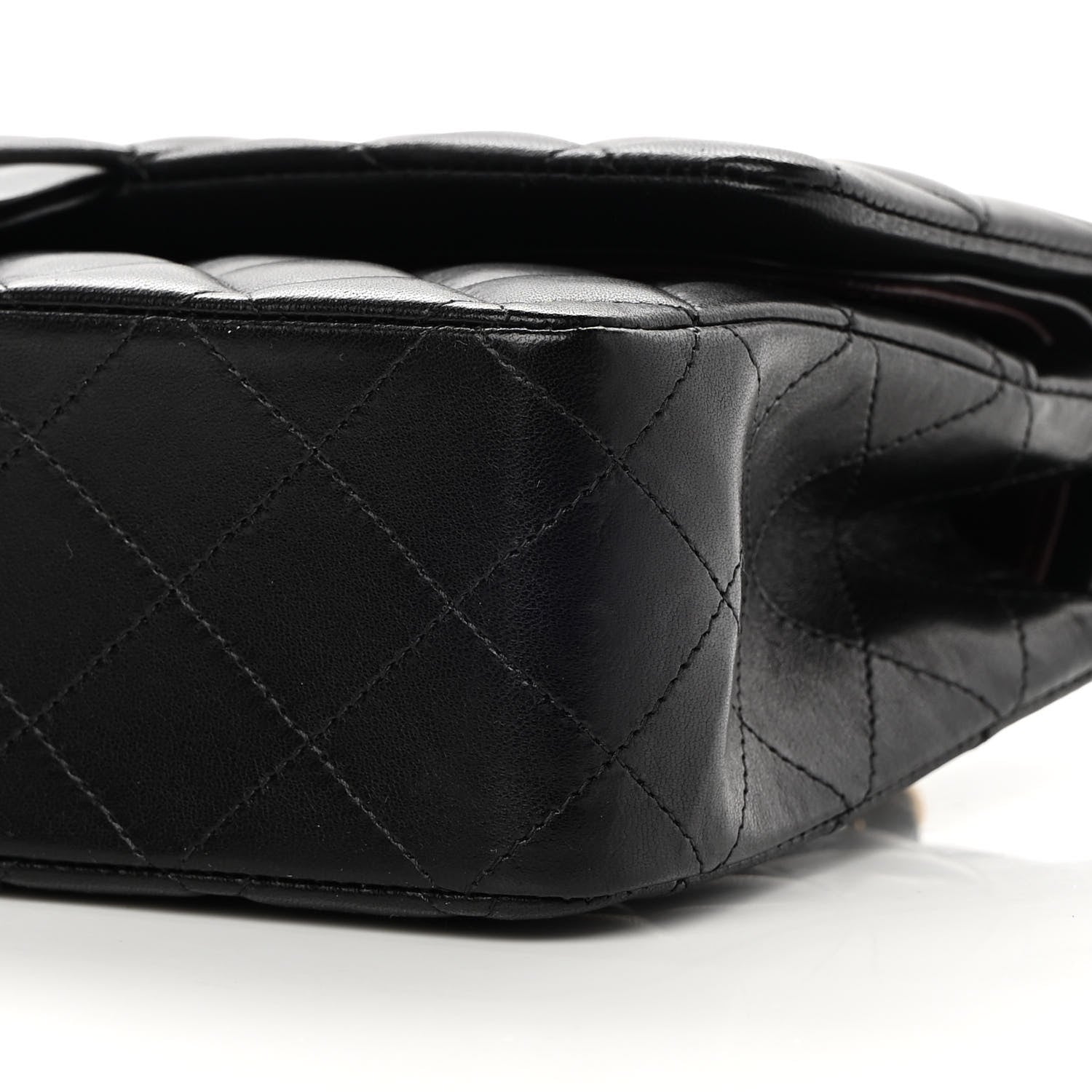 Chanel Lambskin Quilted Medium Double Flap Black 10 of 13