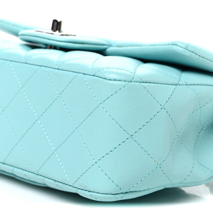 Chanel Lambskin Quilted Mini Rectangular Flap Light Blue 9 of 9