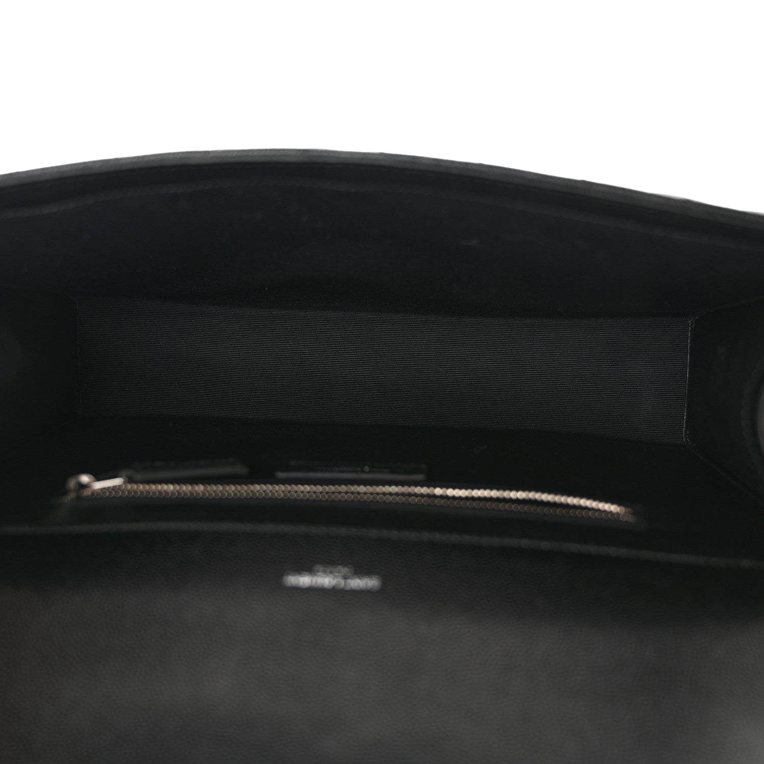 Saint Laurent Grain De Poudre Matelasse Chevron Large Monogram Satchel Black 5 of 10