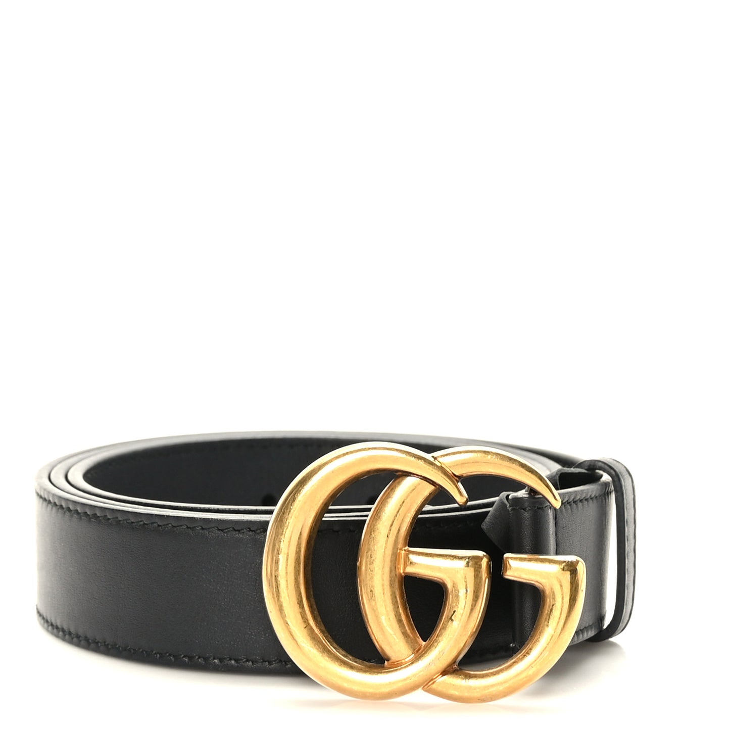 Moon Calfskin Double G 30mm Belt 90 36 Black