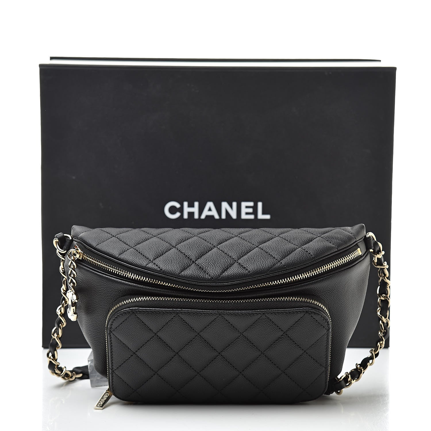 Chanel Caviar Quilted Business Affinity Waist Belt Bag Black 11 of 11