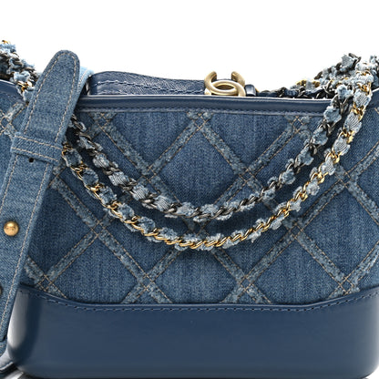 Chanel Denim Calfskin Small Gabrielle Hobo Blue 8 of 10