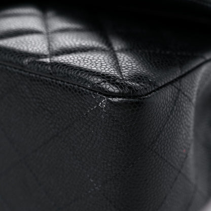 Chanel Caviar Quilted Jumbo Double Flap Black 9 of 13