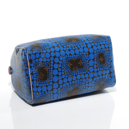 Louis Vuitton Monogram Kusama Town Speedy 30 Blue 4 of 8