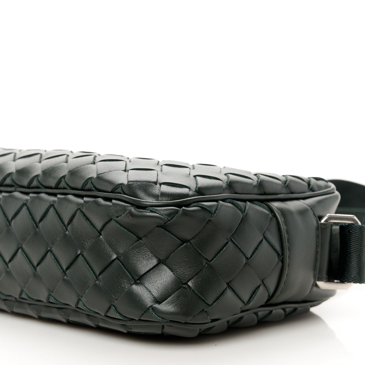 Calfskin Intrecciato Small Camera Bag Dark Green