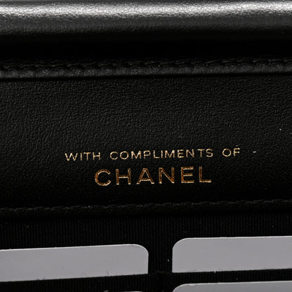 Chanel Lambskin Double Stitch Quilted Wallet On Chain WOC Black 7 of 12