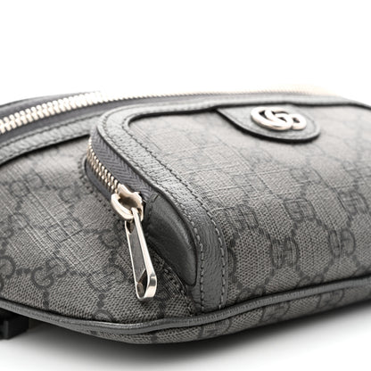 Gucci GG Supreme Monogram Textured Dollar Calfskin Ophidia Belt Bag Grey Black Graphite Grey 8 of 9