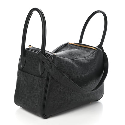 Hermes Taurillon Clemence Lindy 26 Black 3 of 8