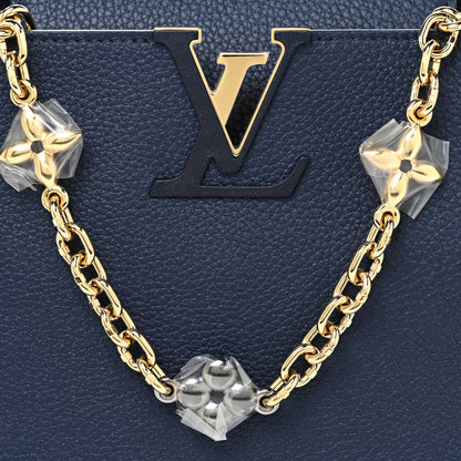 Louis Vuitton Taurillon Flower Chain Capucines MM Navy 8 of 10