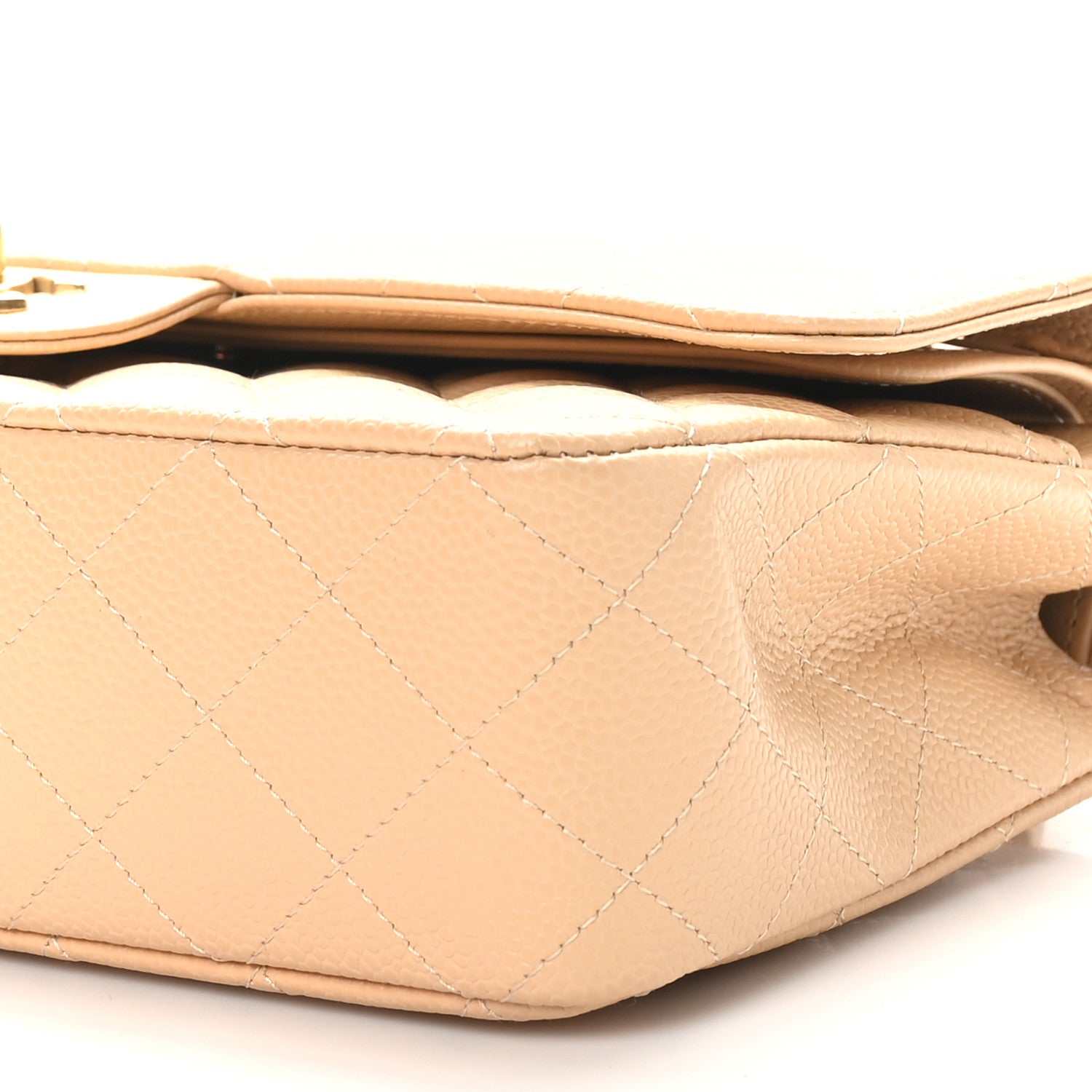 Chanel Caviar Quilted Medium Double Flap Beige 10 of 11