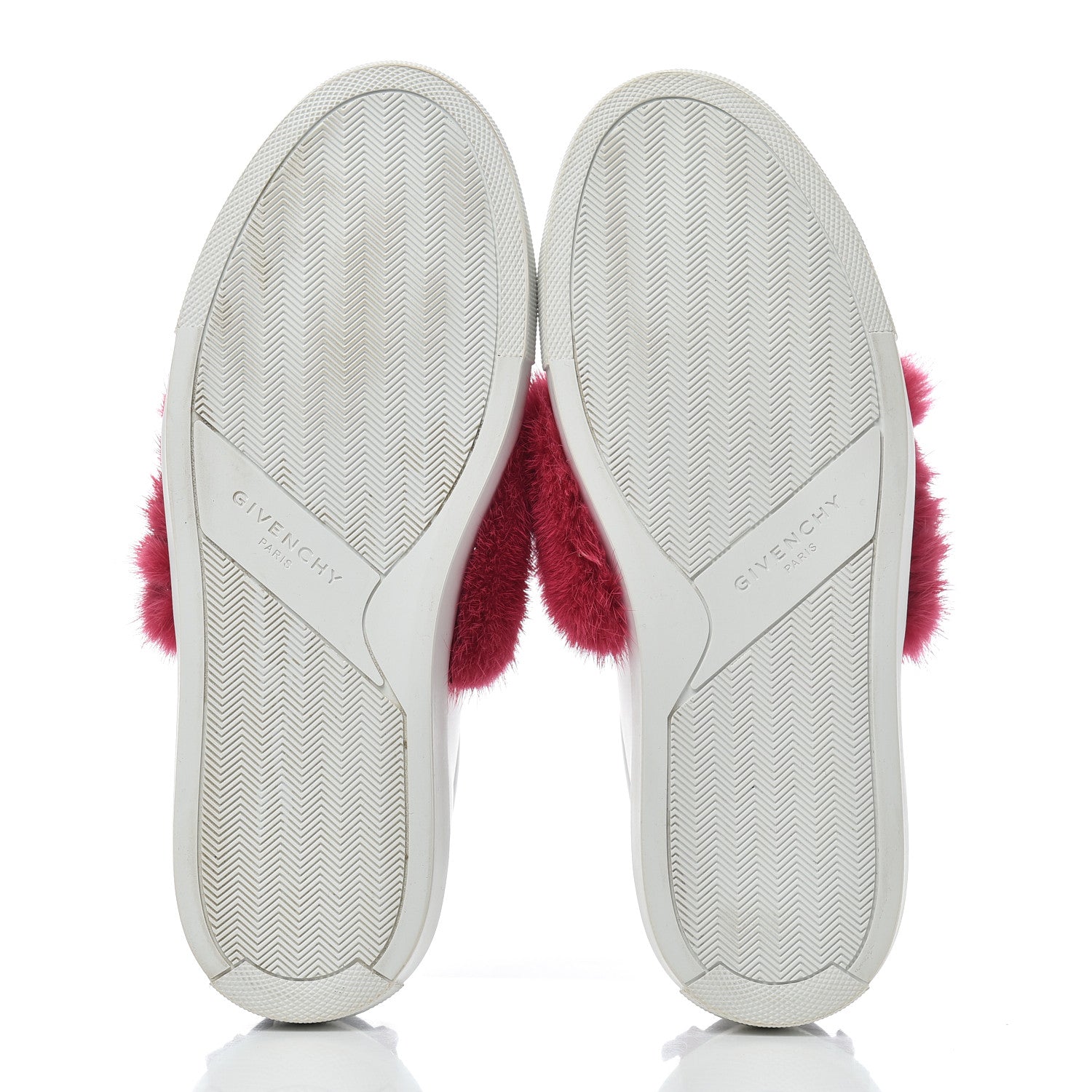 Givenchy Calfskin Mink Fur Womens Urban Street Sneakers 37 White 5 of 12