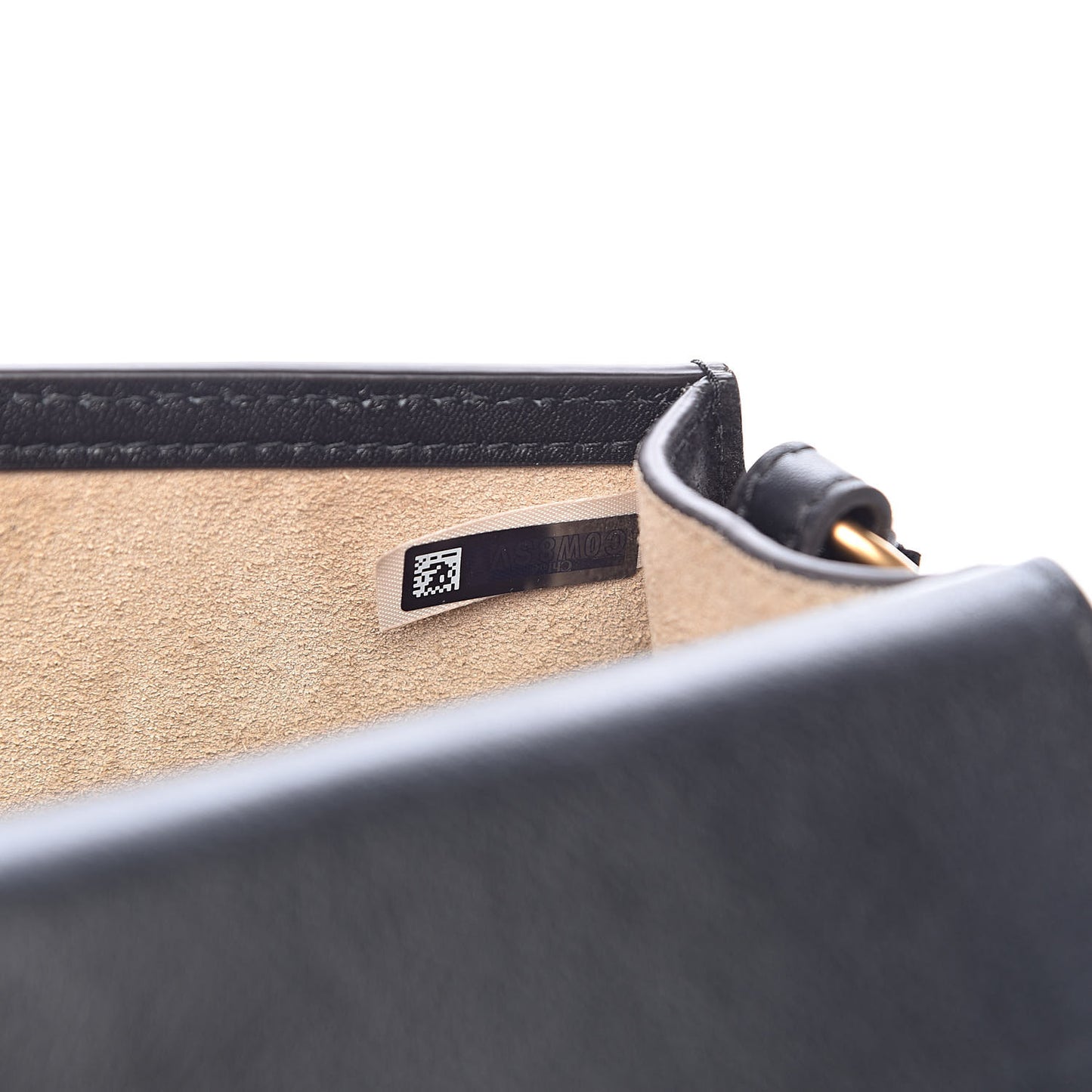 Calfskin Suede Medium Nile Bracelet Bag Black