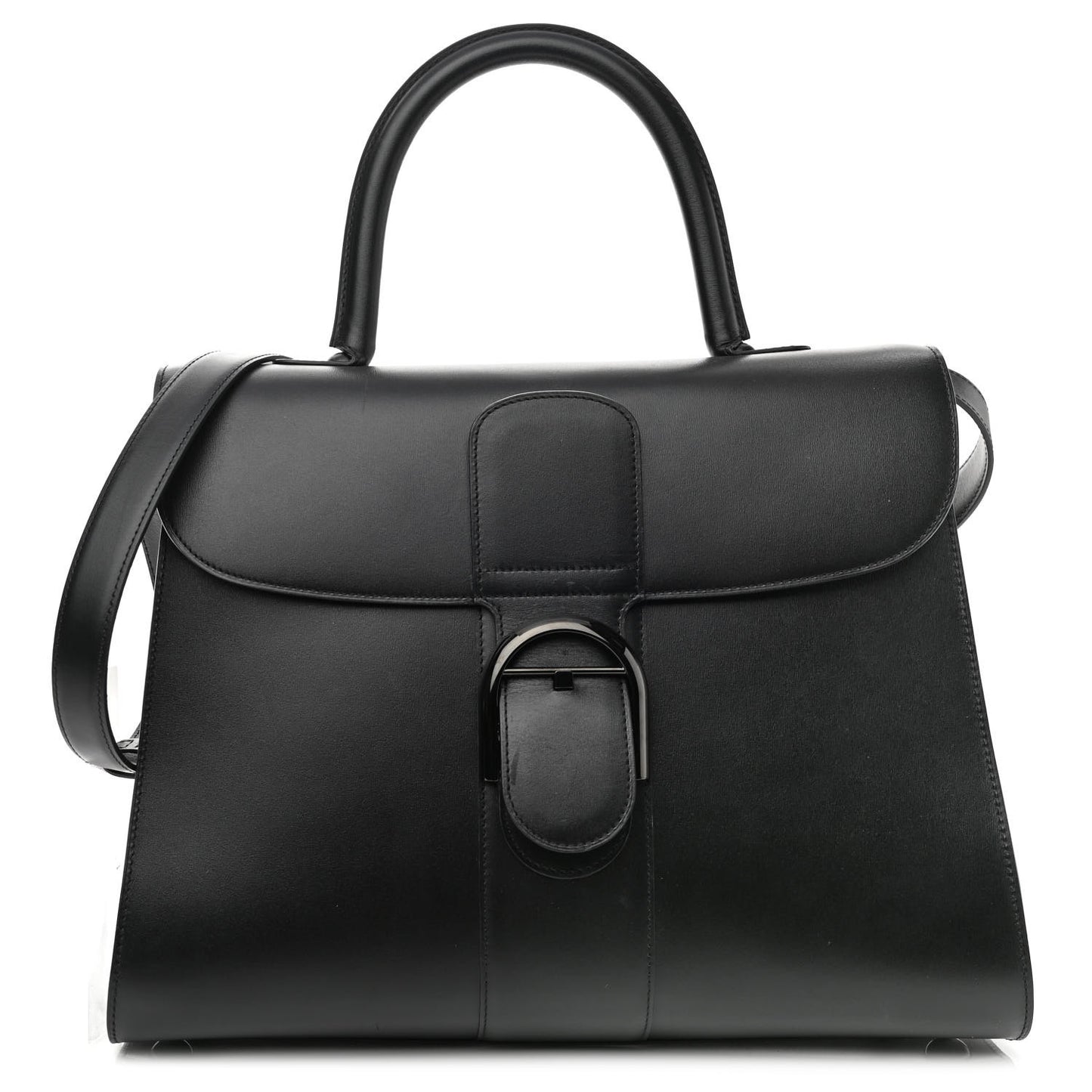 Box Calfskin GM Brillant Satchel Black