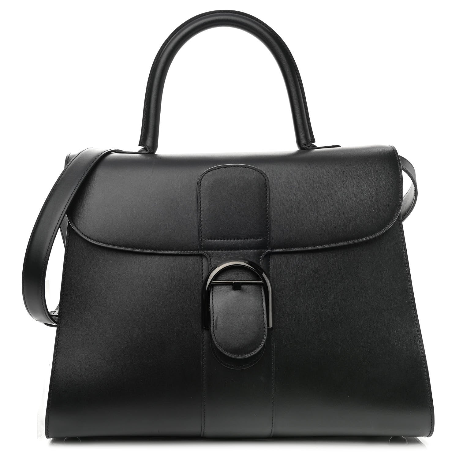 Delvaux Box Calfskin GM Brillant Satchel Black 1 of 12