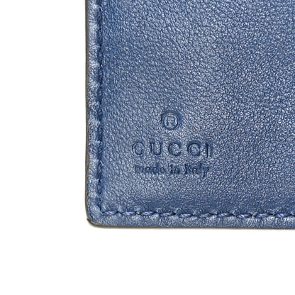 Gucci GG Supreme Monogram Calfskin Bi-Fold Wallet Beige Ebony Blue 7 of 7