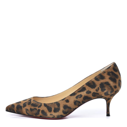 Christian Louboutin Veau Velours Kate 55 Pumps 36 Leopard 1 of 8