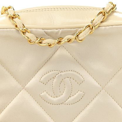 Chanel Satin Quilted CC Tassel Camera Case White 8 of 10