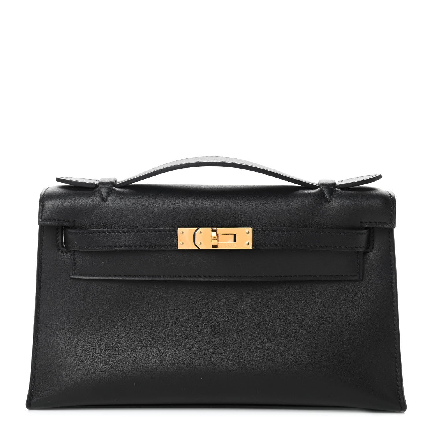 Hermes Swift Kelly Pochette Clutch Black 1 of 25