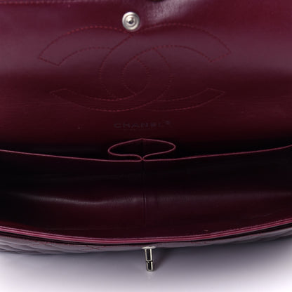 Chanel Striated Patent Quilted Jumbo Double Flap Burgundy 5 of 10