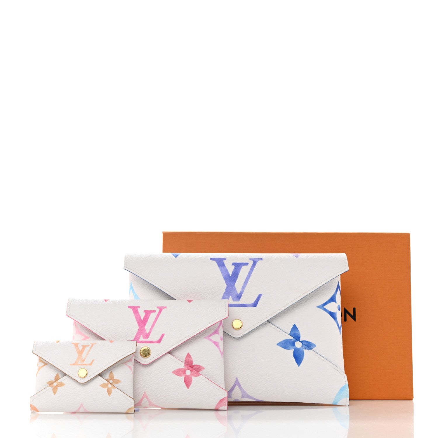 Louis Vuitton Monogram Giant By The Pool Kirigami Pochette Set Blue Rose Beige 11 of 11