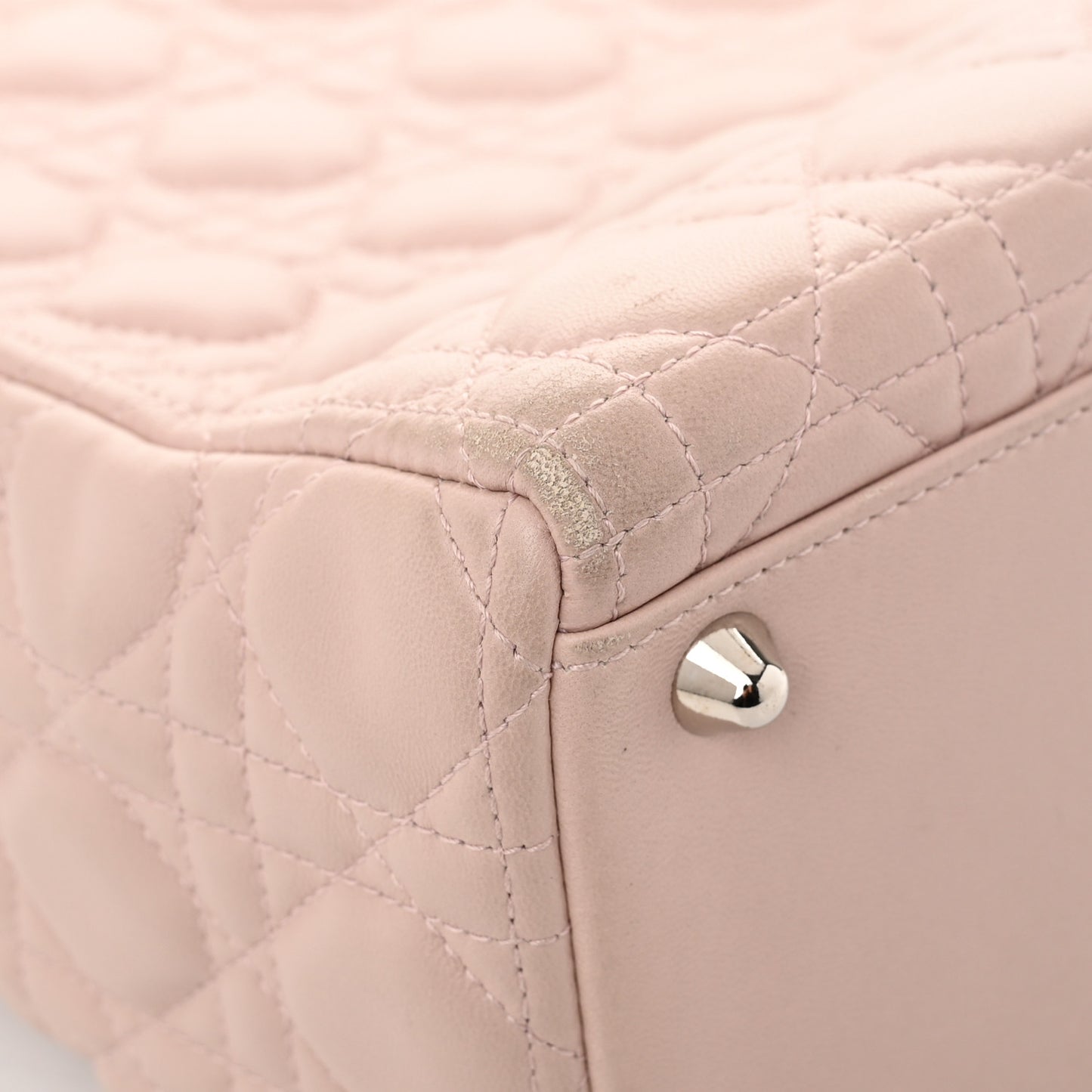 Lambskin Cannage Large Lady Dior Light Pink
