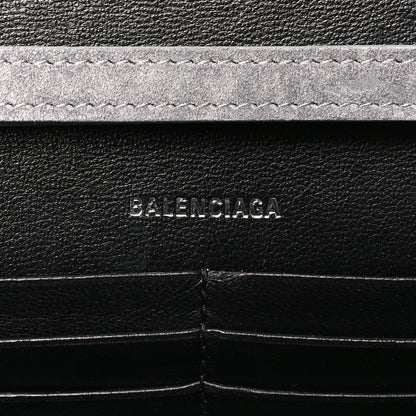 Balenciaga Strass Suede Allover Logo Hourglass Chain Bag Silver Black 6 of 10