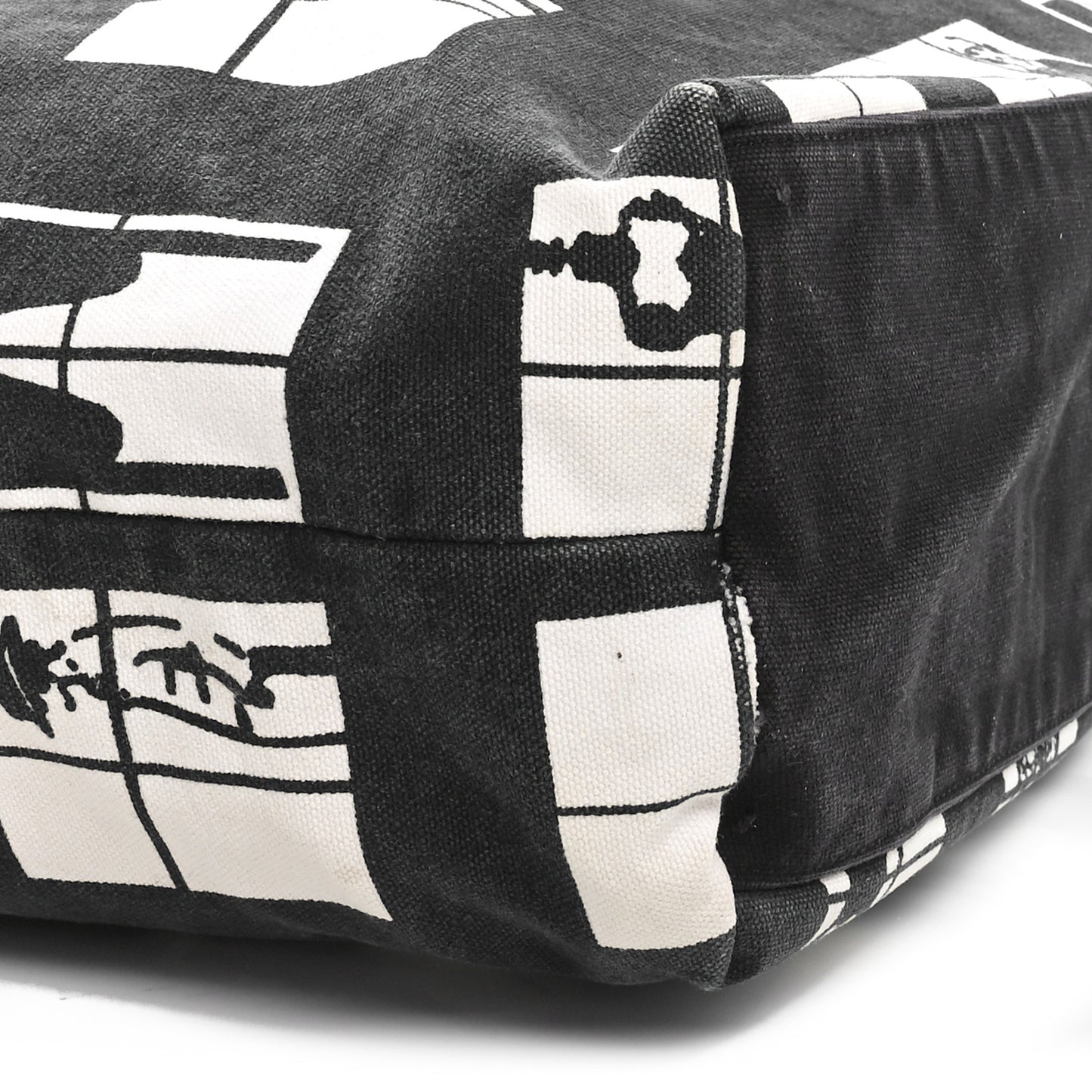Canvas Coco Window Tote Black White