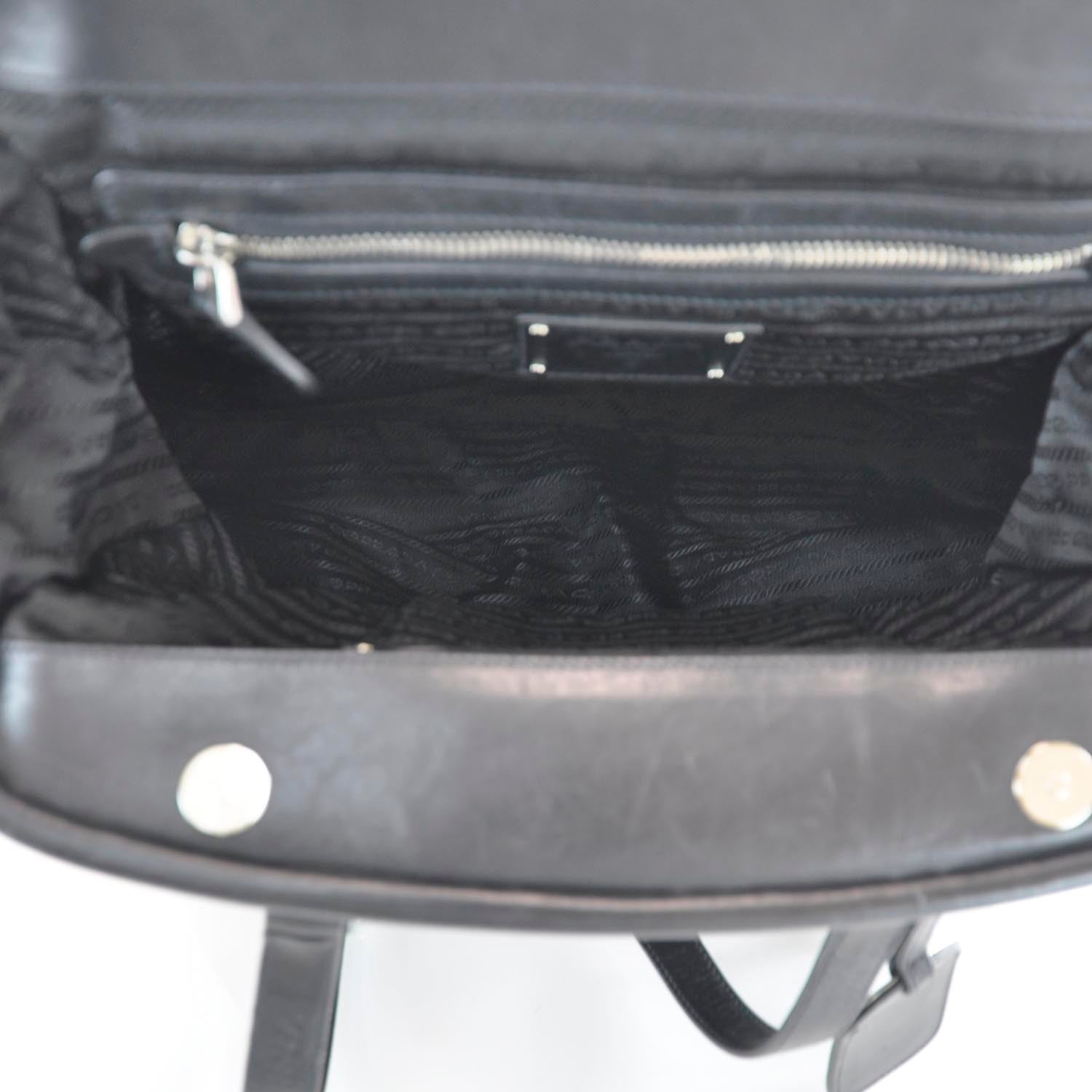 Prada Leather Large New Look Tote Black 10 of 10