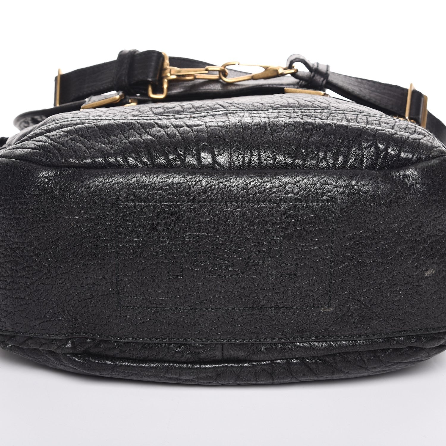 Saint Laurent Grained Calfskin Medium Besace Shoulder Bag Black 11 of 13