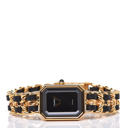 Chanel Stainless Steel Lambskin 20mm Chain Premiere Quartz Watch Gold L 3 of 6
