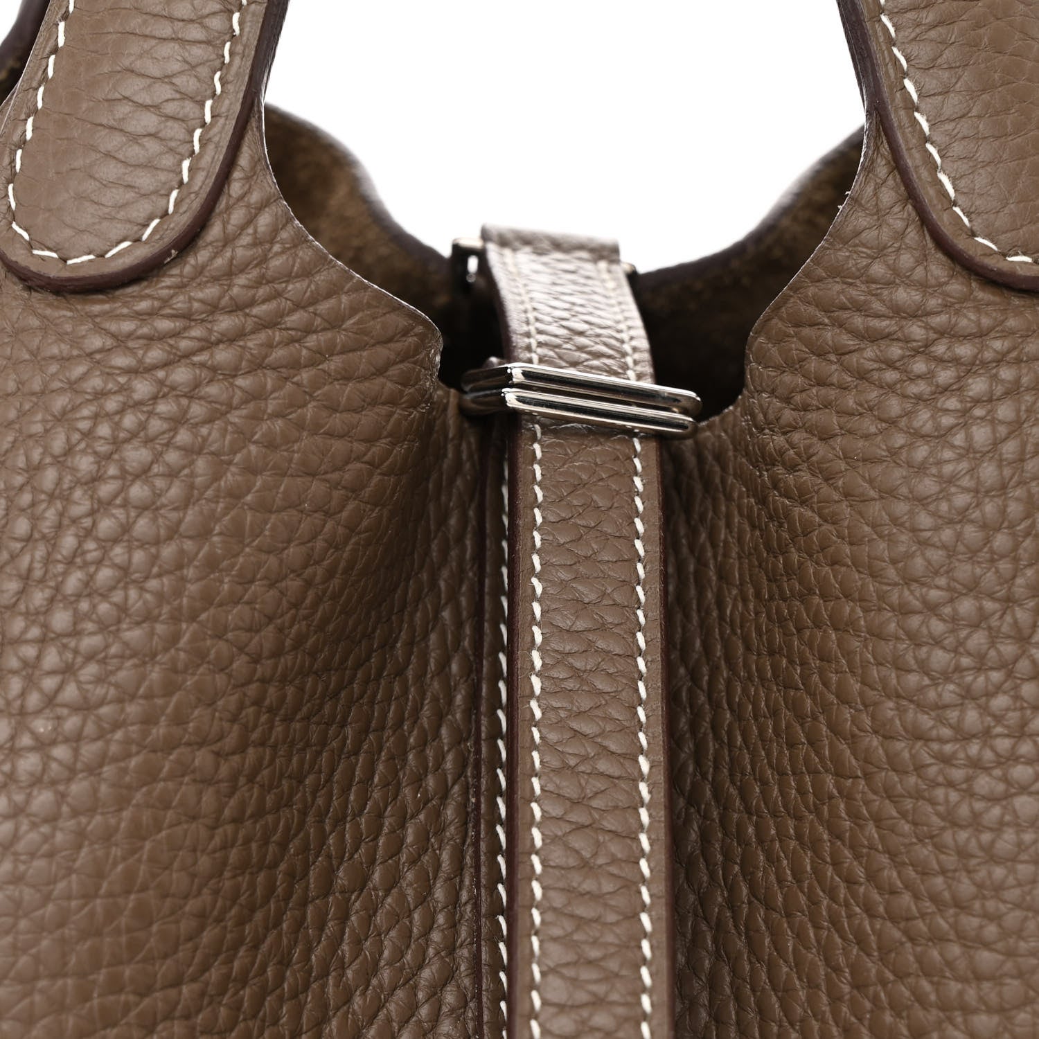 Hermes Taurillon Clemence Picotin Lock 18 PM Etoupe 8 of 11