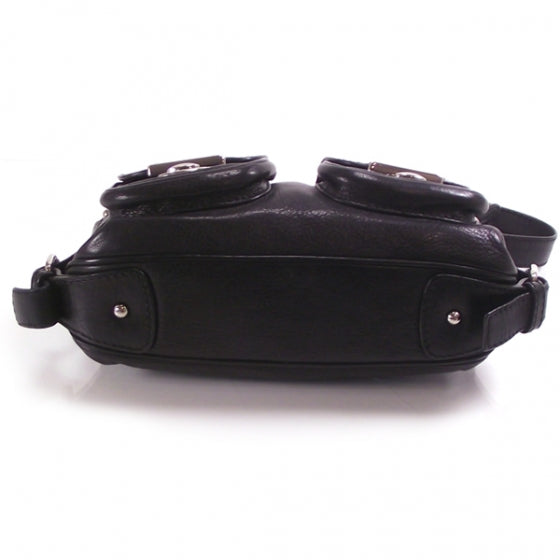 Leather Small Hobo Black