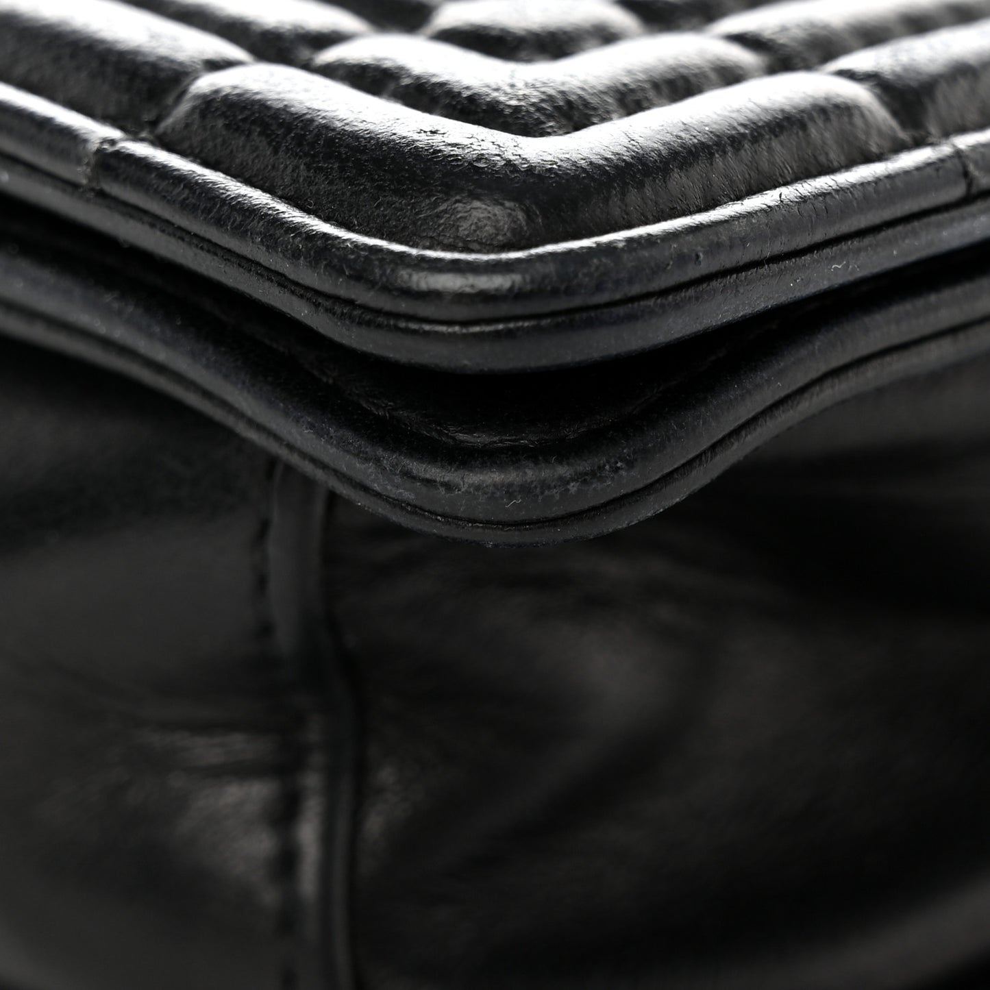 Galuchat Stingray Medium Boy Flap Black