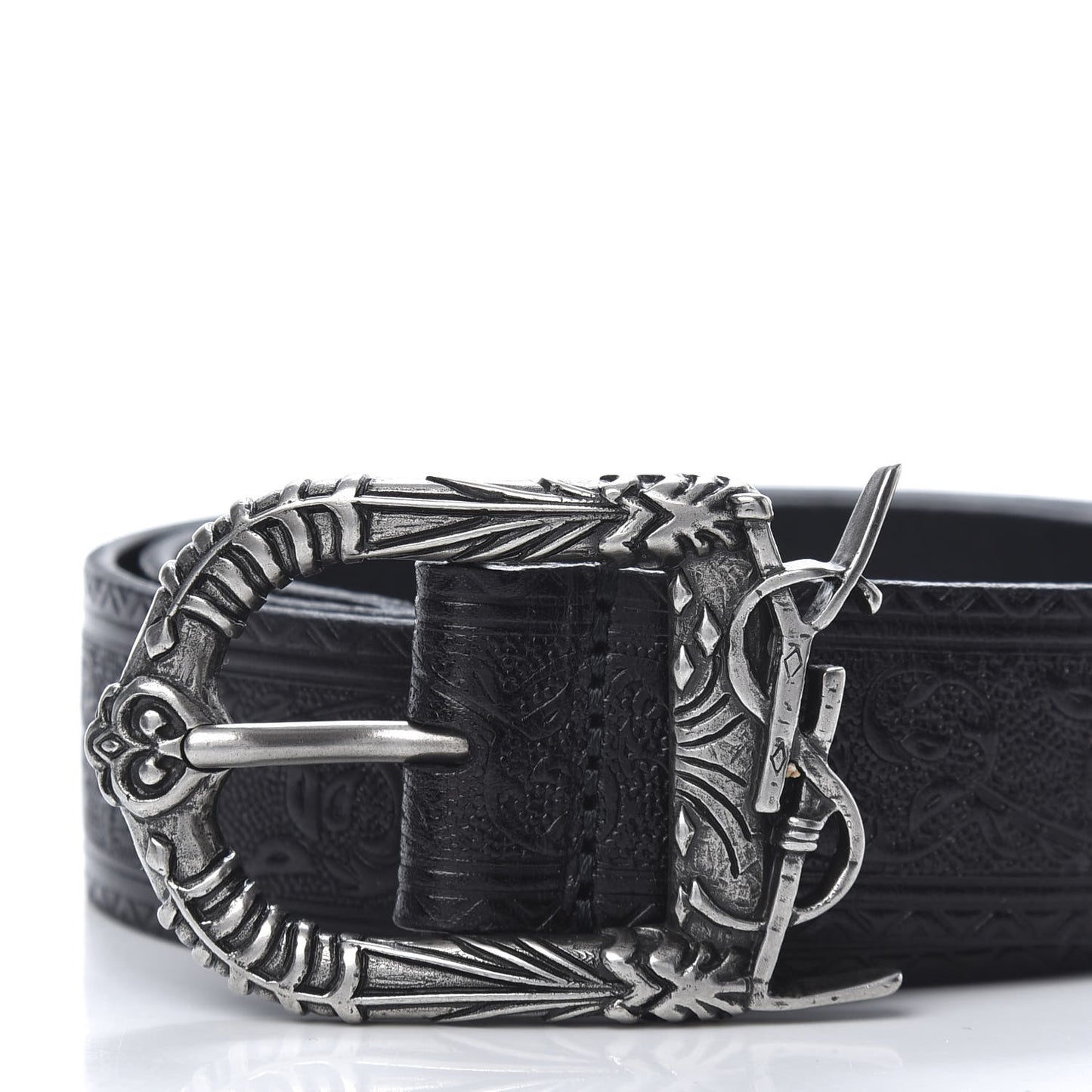 Calfskin Embossed Monogram Celtique Belt 85 34 Black