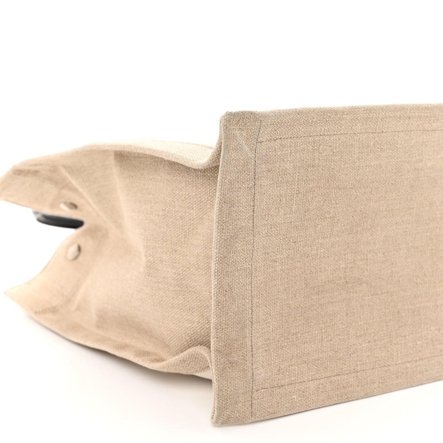 Linen Calfskin Small Rive Gauche Tote Greggio Natural