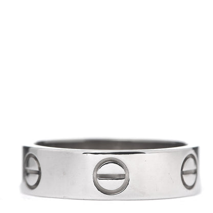 Cartier 18K White Gold 5.5mm LOVE Ring 56 7.5 3 of 4