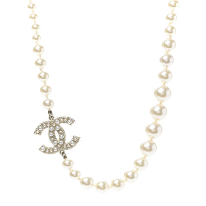 Chanel Pearl CC 100th Anniversary Necklace Light Gold 1 of 7