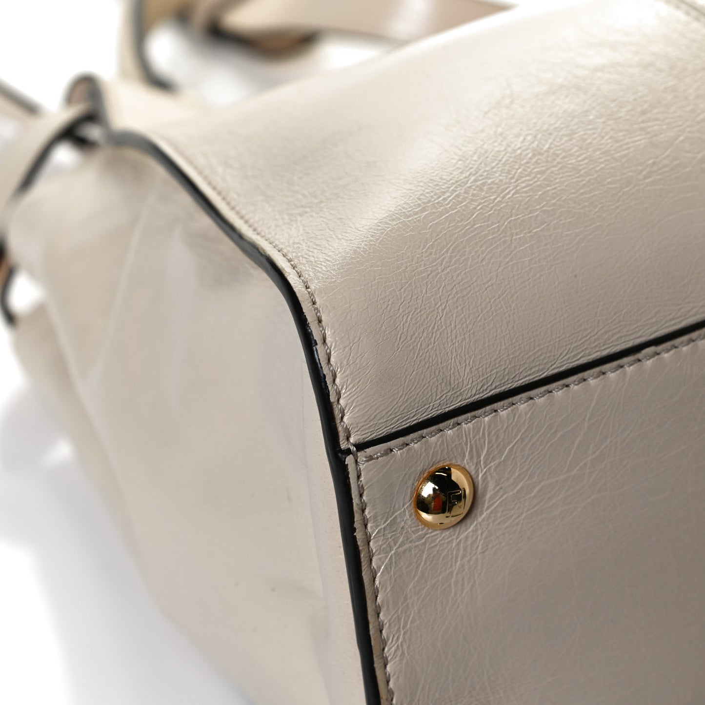 Agnello Old Shine Medium Peekaboo Iconic Satchel Camelia
