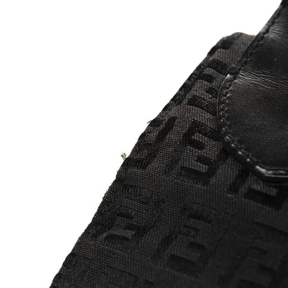 Fendi Zucchino Buckle Shoulder Bag Black 13 of 13