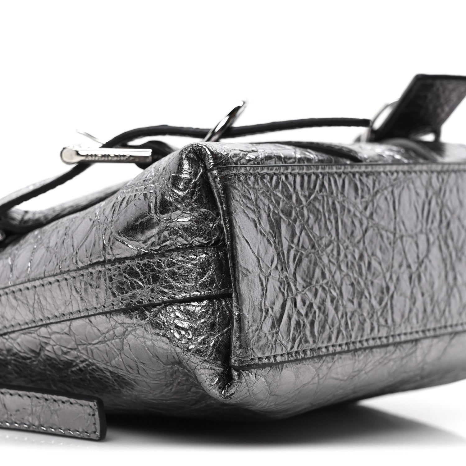 Givenchy Metallic Calfskin Small Voyou Bag Silver 9 of 10
